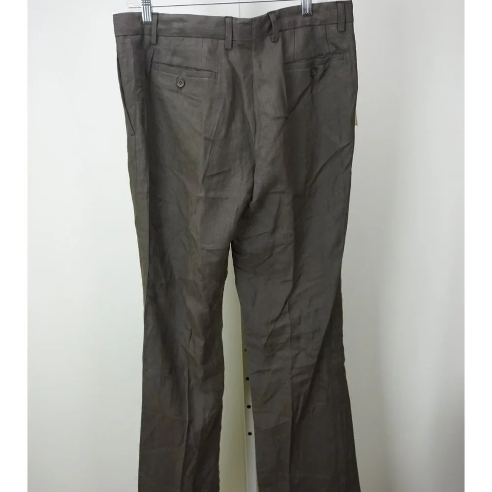John Varvatos Gray Twill Mens Cotton Sport Pants Sz 48 Brand New